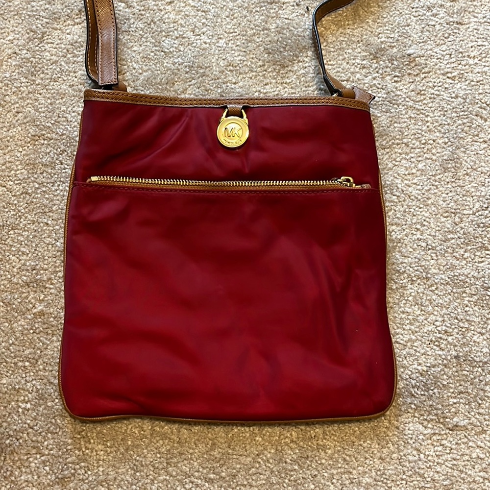 Burgundy, Michael Kors, Crossbody
